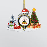 Clan Cameron Crest Tartan Acrylic Christmas Ornament EN18 Cameron Tartan Tartan Christmas